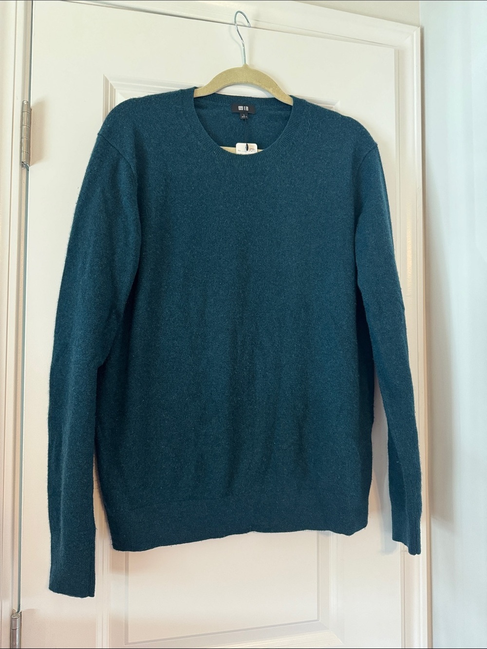 Uniqlo Men's Crewneck Cashmere Sweater - Teal Green